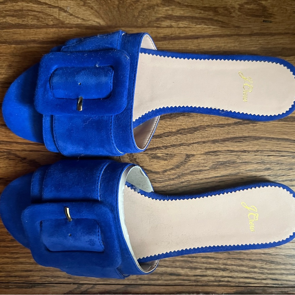 Jcrew cobalt sandals new size 7.5